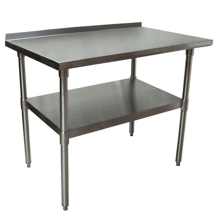 Work Table Stainless Steel Undershelf, Plastic Feet 1.5 Riser 48x24